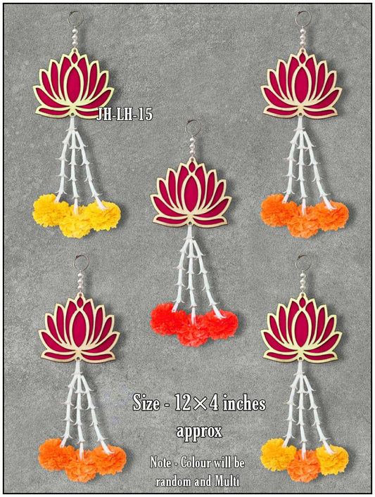 "Elevate Your Space with Serenity: 15 Lotus Hanging Decorations (Pack of 10 Pcs)"