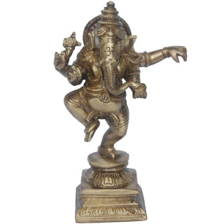 Ganesha Dancing Statue Made in Brass
